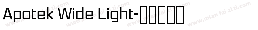 Apotek Wide Light字体转换